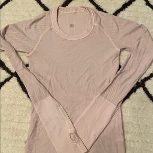 Light pink Lulu Lemon Long Sleeve